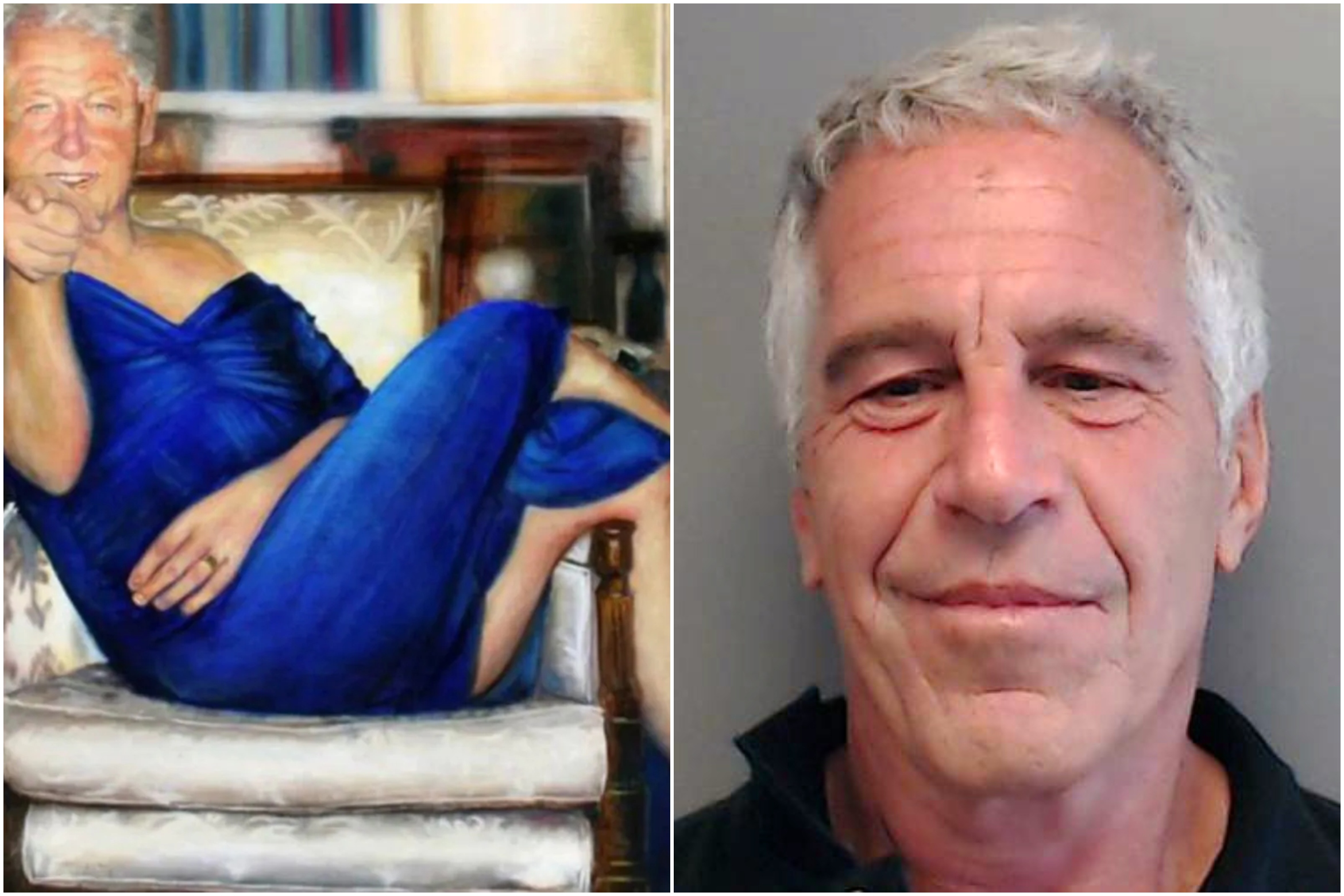 Did Jeffrey Epstein own a picture of Bill Clinton in a dress